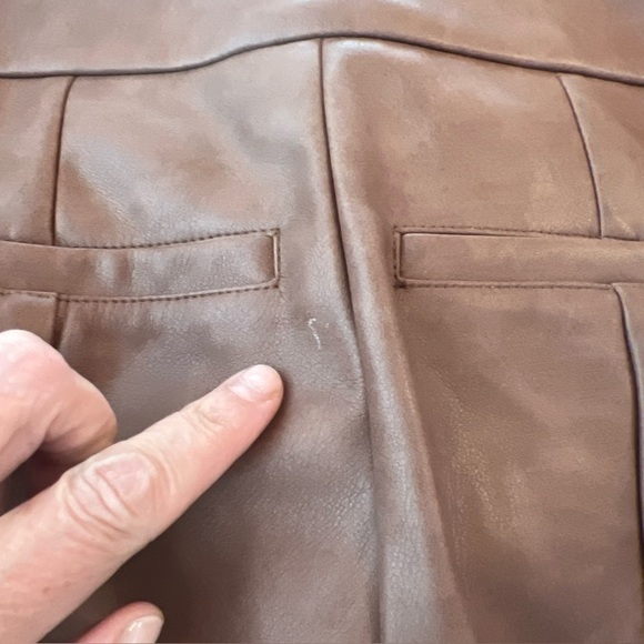 Avec Les Filles faux brown leather flare pants sz M NWOT hippie boho - Picture 8 of 8